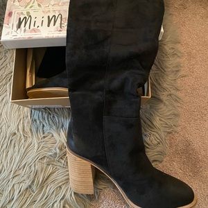 Miim Saint Slouch Boot Black Suede Size 8